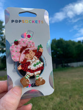Load image into Gallery viewer, Glitter Strawberry Inspired “Pop&quot; Cell Phone Grip/ Stand