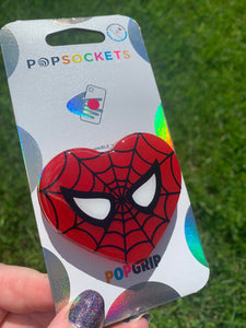 Glow Spider Heart Inspired “Pop" Cell Phone Grip/ Stand