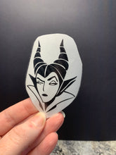 Load image into Gallery viewer, Black “Carbon Fiber” Maleficent Inspired Vinyl Decal