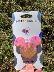 Glitter Ice Cream Mouse Inspired  Pop Grip/ Popsocket