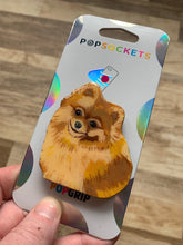 Load image into Gallery viewer, Custom “Lola” Pomeranian Dog Head Inspired &quot;Pop&quot; Cell Phone Grip/ Stand