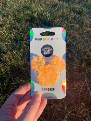 Orange Sprinkle Mouse Pop Grip/ Popsocket