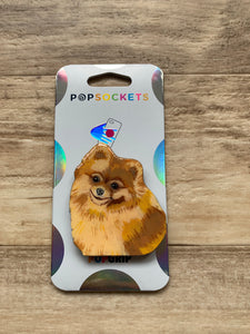 Custom “Lola” Pomeranian Pet Dog Head Inspired Pop Grip/ Popsocket