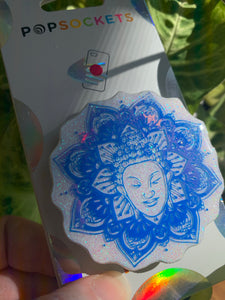 Holographic Buddha Mandala Inspired Pop Grip/ Popsocket