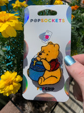 Load image into Gallery viewer, Glitter Pooh with Personalized Honey Pot Inspired “Pop&quot; Cell Phone Grip/ Stand