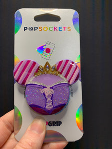 Glitter Rapunzel Mouse Inspired Pop Grip/ Popsocket