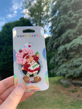 Load image into Gallery viewer, Glitter Strawberry Inspired Pop Grip/ Popsocket