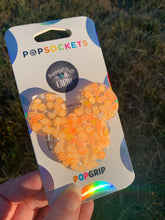 Load image into Gallery viewer, Orange Sprinkle Mouse &quot;Pop&quot; Cell Phone Grip/ Stand