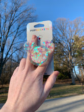 Load image into Gallery viewer, Clear Iridescent Glitter Star Mouse Inspired Pop Grip/ Popsocket