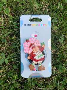 Glitter Strawberry Inspired “Pop" Cell Phone Grip/ Stand