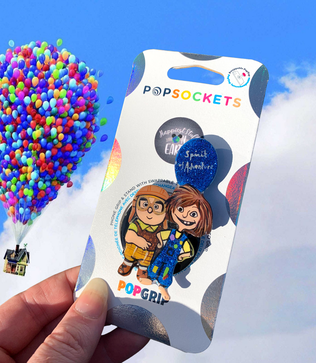 Glitter Adventure Couple Inspired Pop Grip/ Popsocket