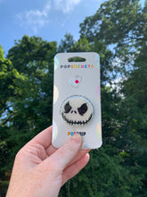 Load image into Gallery viewer, Glitter Jack Skellington Head Inspired  Pop Grip/ Popsocket