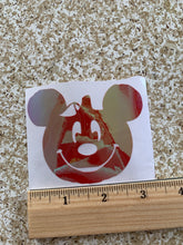 Load image into Gallery viewer, Red Holographic Pumpkin Mouse Inspired Vinyl Decal
