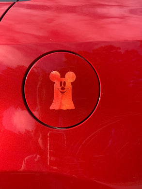 Red Holographic Ghost Mouse Inspired Vinyl Decal