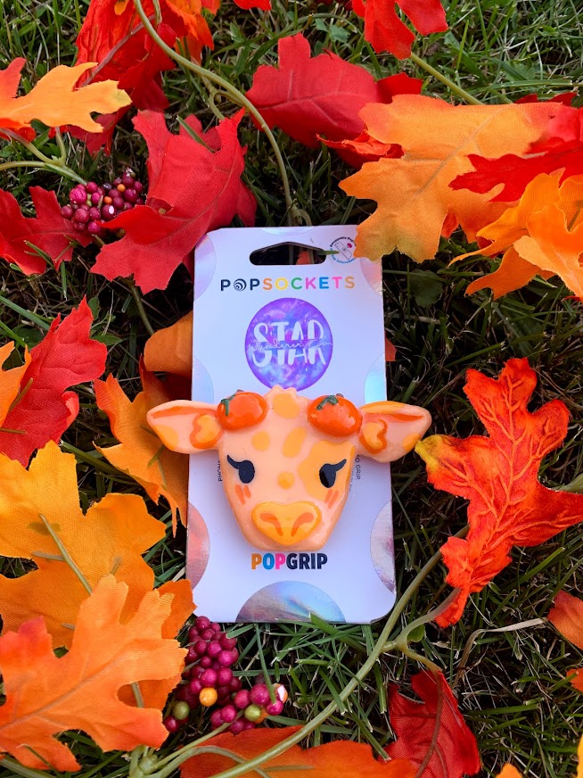 Pumpkin Cow Pop Grip/ Popsocket